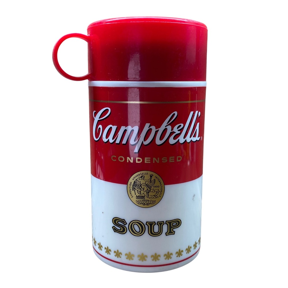 Vintage Campbell's Soup Can-tainer 11.5oz Insulated Thermos Food Jar Red